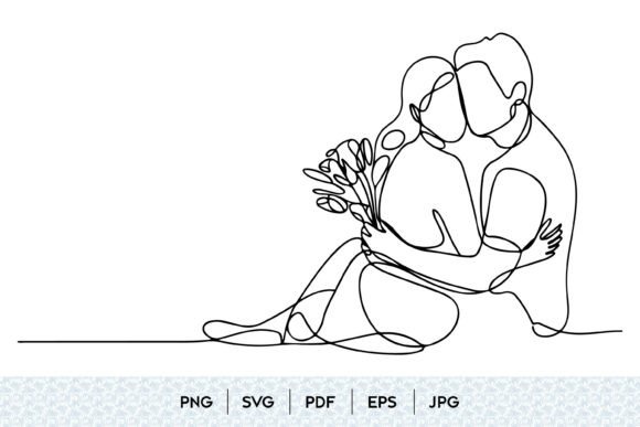 Couple Hug Line Art SVG: A Designer's Review
