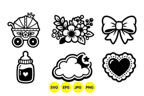 Cute Baby Shower Svg Icons: Graphics & Illustrations Review