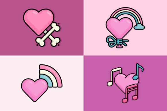 Cute Love Heart Illustrations: Graphics & Editorial Review
