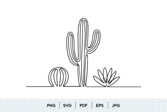 Desert Cactus Line Art SVG: A Designer Review