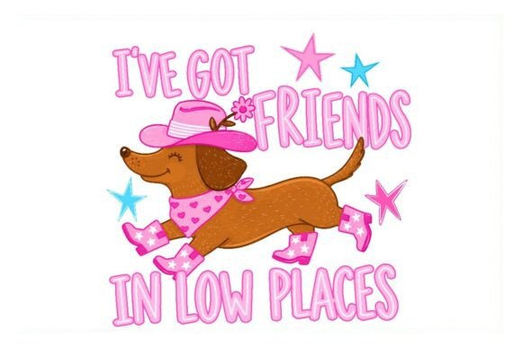 I ve Got Friends in Low Places Dog Graphics & Illustrations