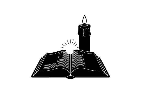 Open Bible with Lit Candle Symbolizing Faith Review