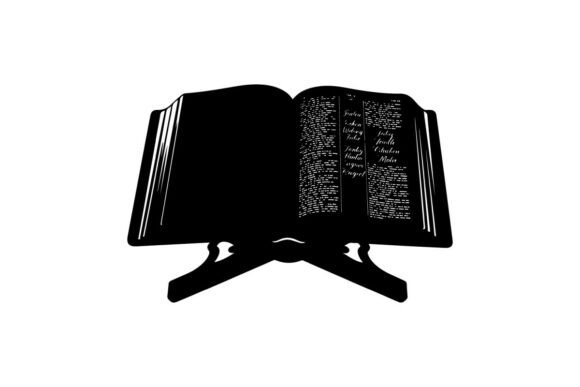 Open Black Bible on Wooden Lectern Review
