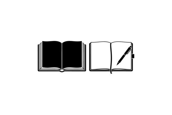 Open Blank Notebook Graphics & Illustrations Review