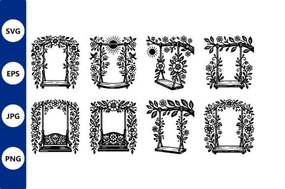 Ornate Floral Swing Graphics & Illustrations