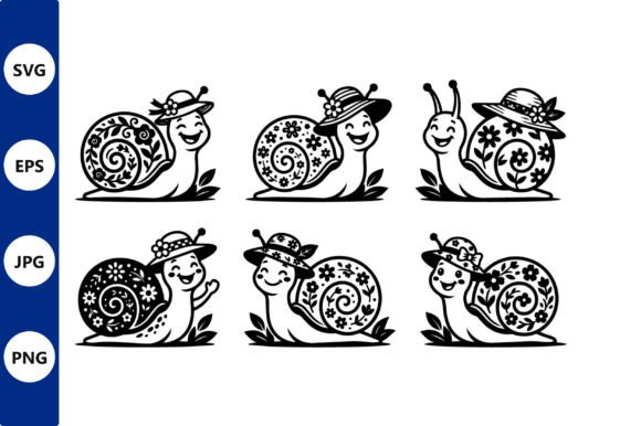 Playful Snail Vector Set with Hats Review