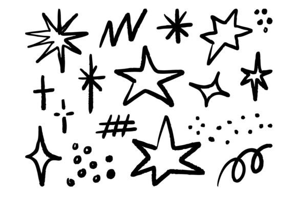 Star Sparkle Doodle Brush Element Set Review