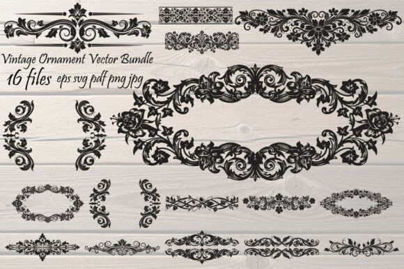 Vintage Ornament Bundle: Graphics & Illustrations